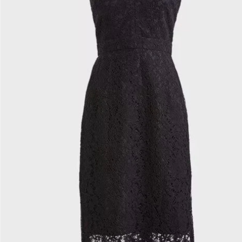 J. Crew Lace Sheath Midi Cocktail Dress, Black 14 nwt